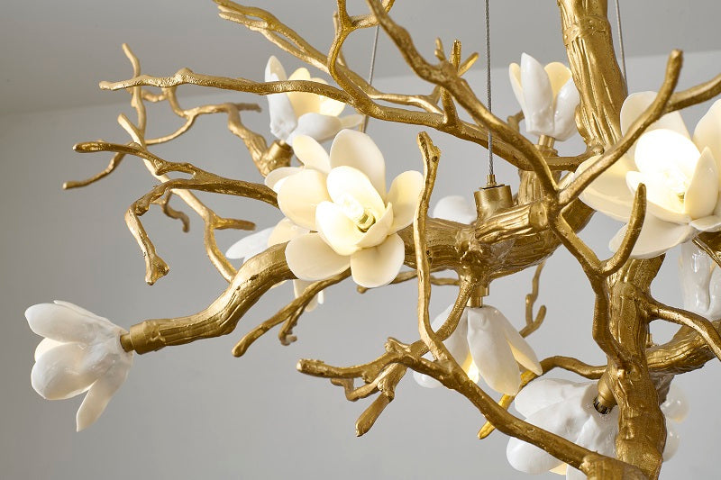 Brass Chandelier by Bethel - view 4
