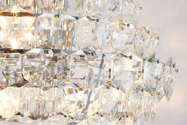 Frame Chandelier with Clear Hanging Crystals (GL431) by Bethel - view 37