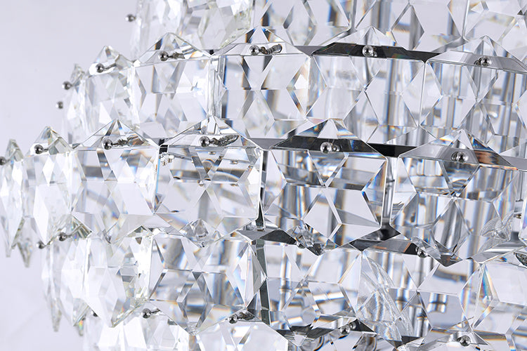Frame Chandelier with Clear Hanging Crystals (GL431) by Bethel - view 38