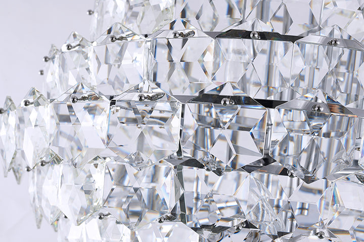 Frame Chandelier with Clear Hanging Crystals (GL431) by Bethel - view 38