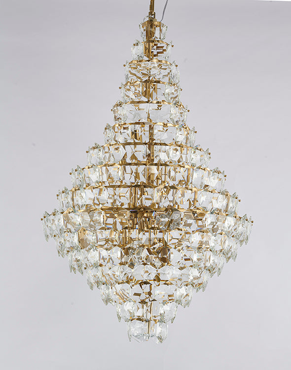 Frame Chandelier with Clear Hanging Crystals (GL431) by Bethel - view 32