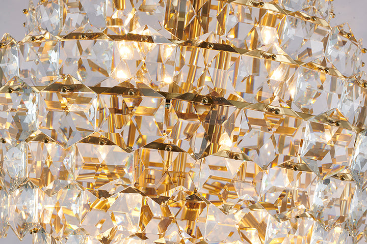 Frame Chandelier with Clear Hanging Crystals (GL431) by Bethel - view 33