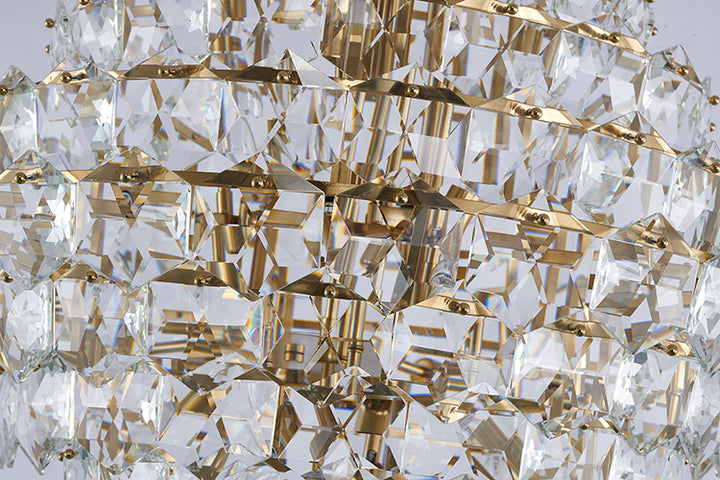 Frame Chandelier with Clear Hanging Crystals (GL431) by Bethel - view 34