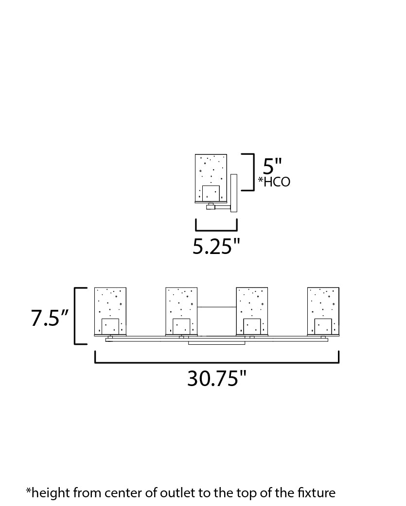 Sleek Bath Vanity dimensions diagram