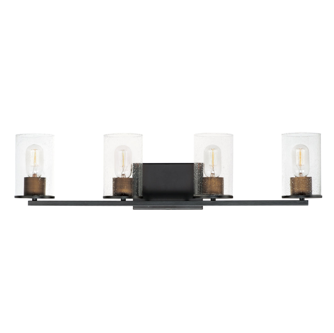 Sleek Bath Vanity Antique Brass / Black