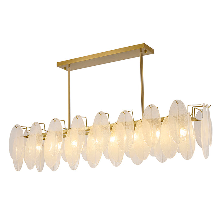Brass Glass Chandelier (LA65) by Bethel