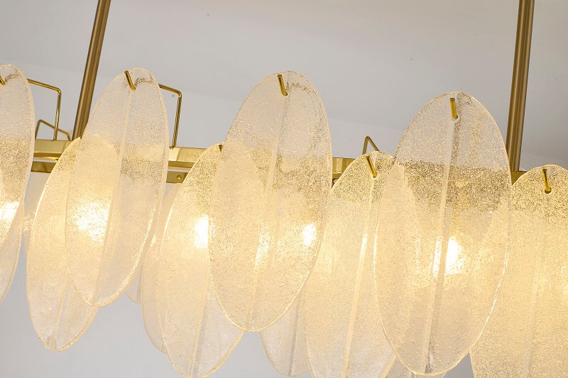Brass Glass Chandelier (LA65) by Bethel - view 2