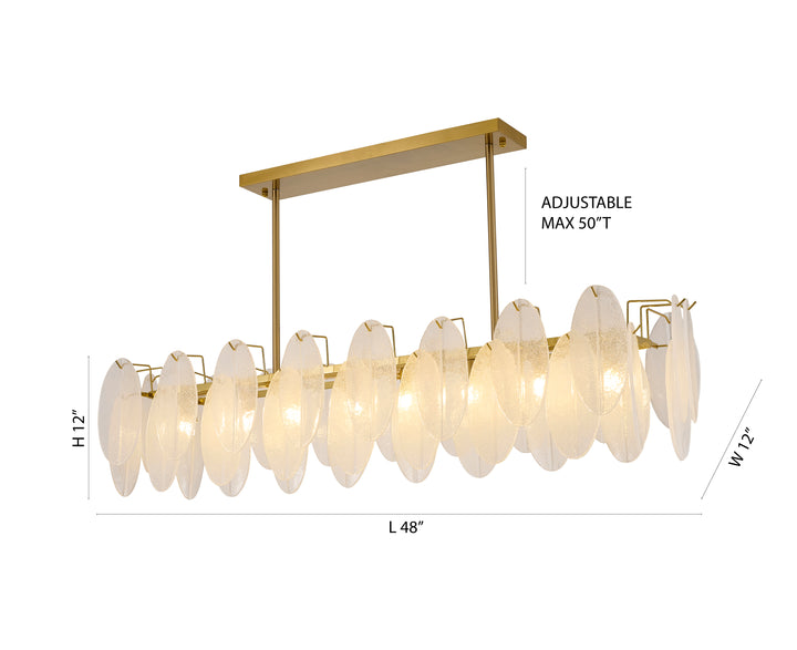 Brass Glass Chandelier (LA65) by Bethel - view 4
