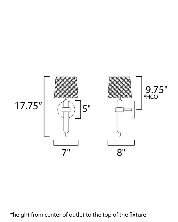 Bozeman 1-Light Sconce dimensions diagram