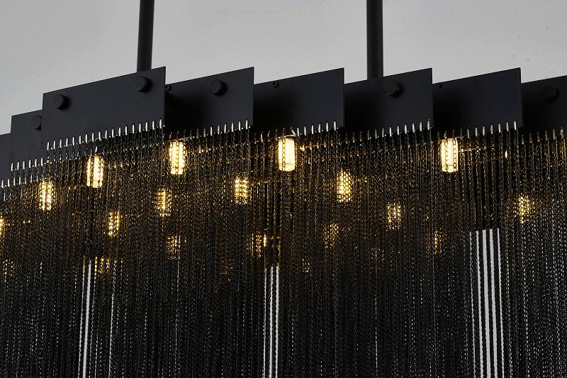 Prism Chandelier with Hanging Aluminium Chains by Bethel - view 13