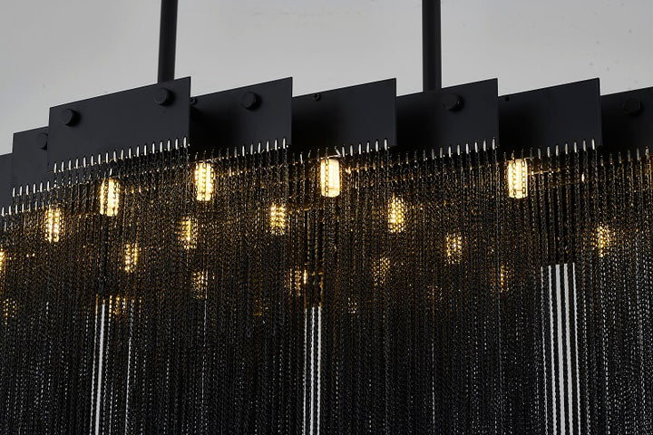 Prism Chandelier with Hanging Aluminium Chains by Bethel - view 13