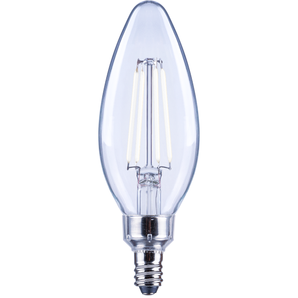 LED 5.5W B10 Chandelier - White Filament Bulb - Dimmable by CNA Lighting