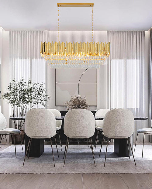 Stainless Steel Frame Chandelier with Clear Hanging Crystals by Bethel - view 40