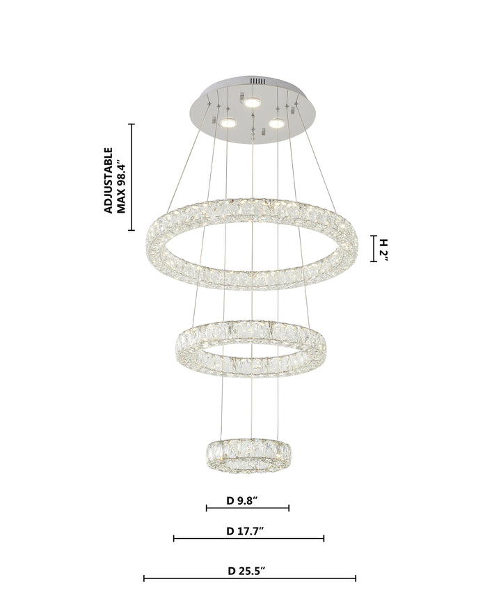 Chrome Crystal Chandelier (DIN05) by Bethel - view 3