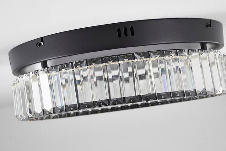 Round Frame Flush Mount with Clear Crystals by Bethel - view 33