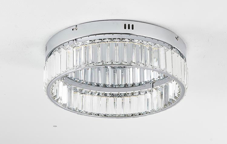 Round Frame Flush Mount with Clear Crystals by Bethel - view 27