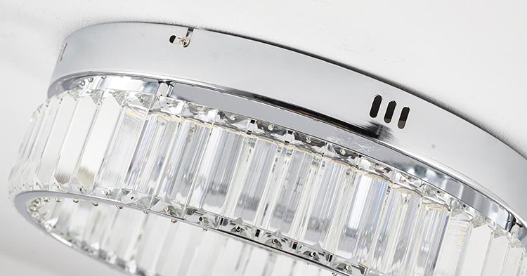 Round Frame Flush Mount with Clear Crystals by Bethel - view 28