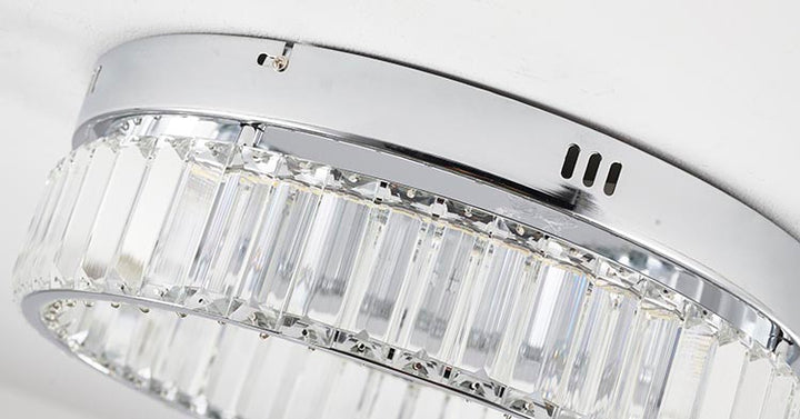 Round Frame Flush Mount with Clear Crystals by Bethel - view 28