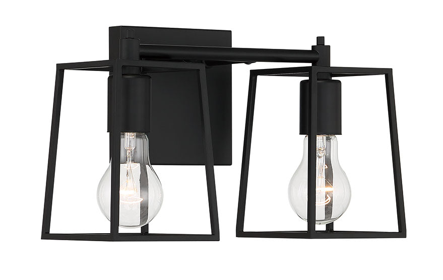 Dunn Vanity Light in Flat Black by Craftmade