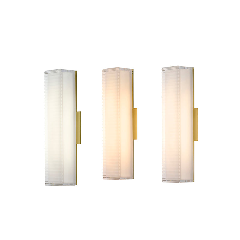 Brass Glass Wall Sconce by Bethel