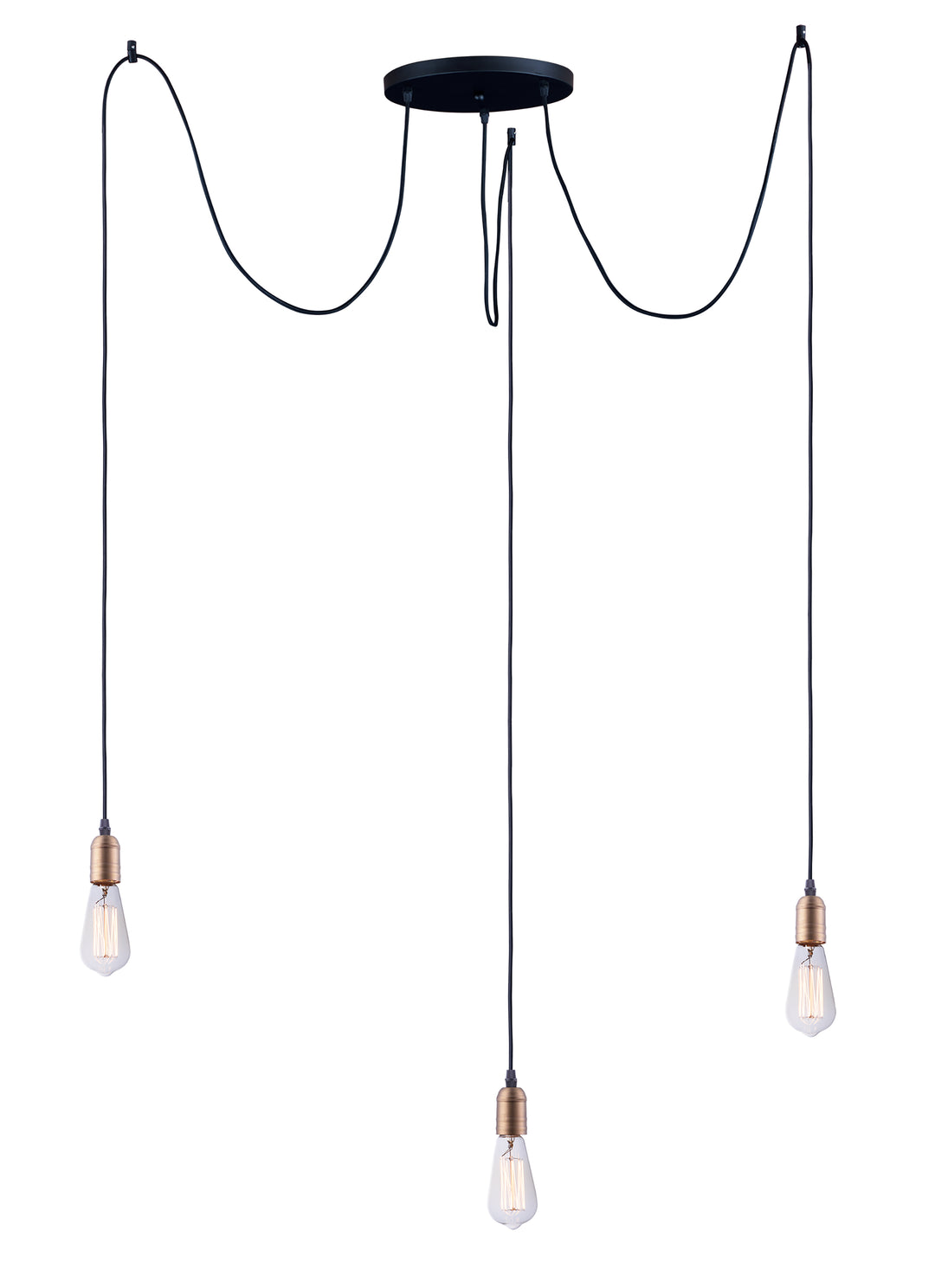 Early Electric Pendant Black / Antique Brass