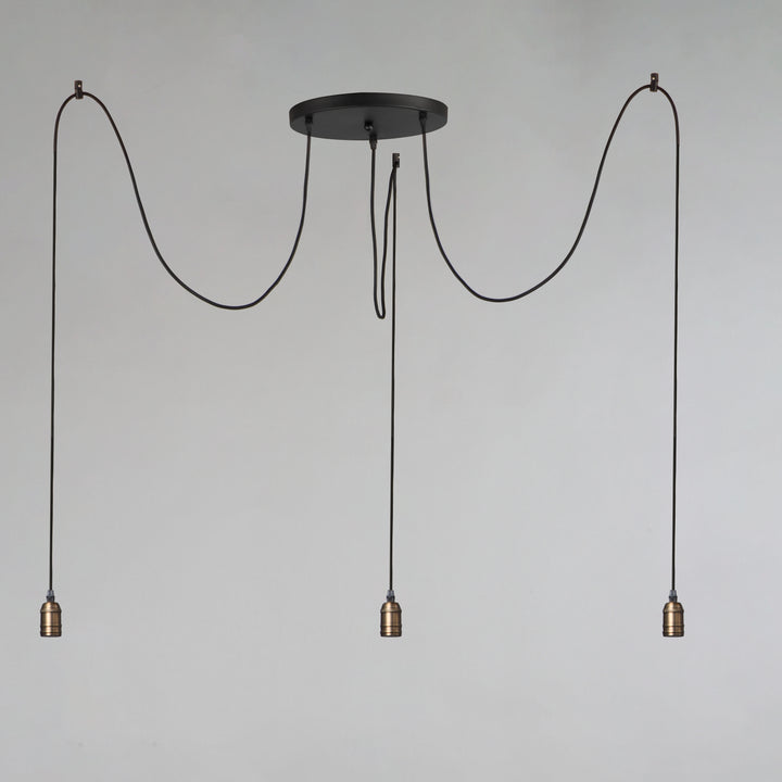 Early Electric Pendant Black / Antique Brass alternate view