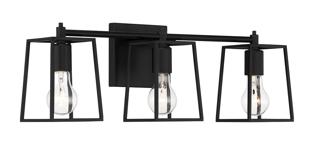 Dunn Vanity Light in Flat Black by Craftmade