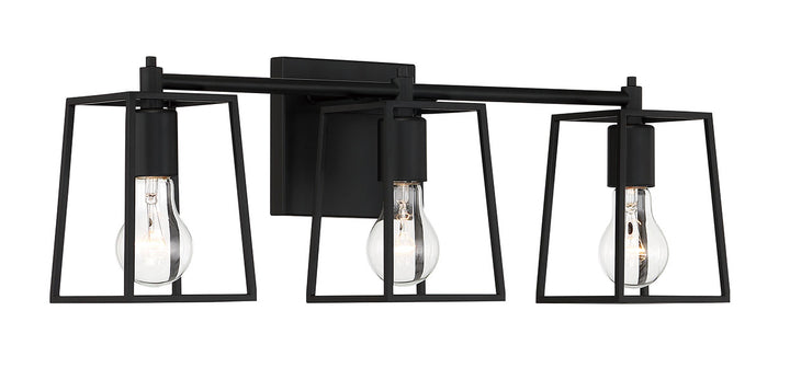 Dunn Vanity Light in Flat Black by Craftmade