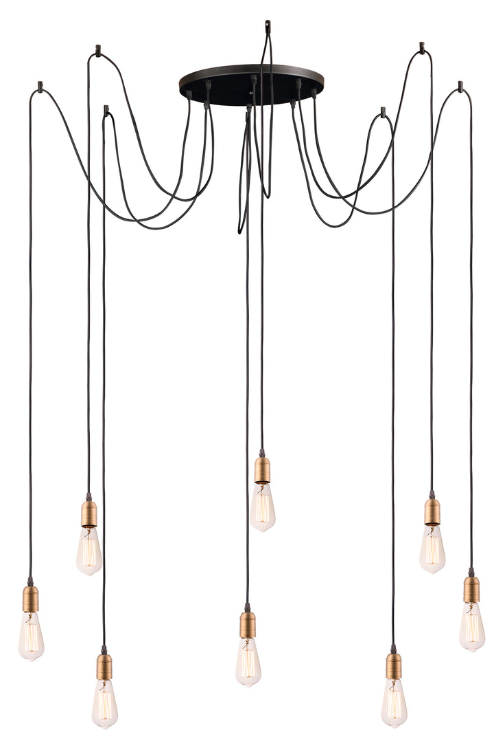 Early Electric Pendant Black / Antique Brass