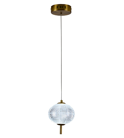 Frame Pendant Light with Clear Pc Shade, GL455P5BR, by Bethel