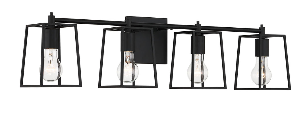 Dunn Vanity Light in Flat Black by Craftmade