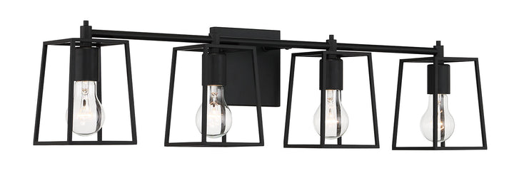 Dunn Vanity Light in Flat Black by Craftmade