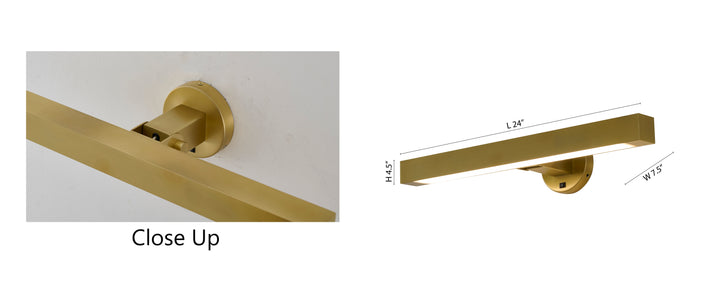 Satin Brass Wall Sconce (BLT105) by Bethel - view 2