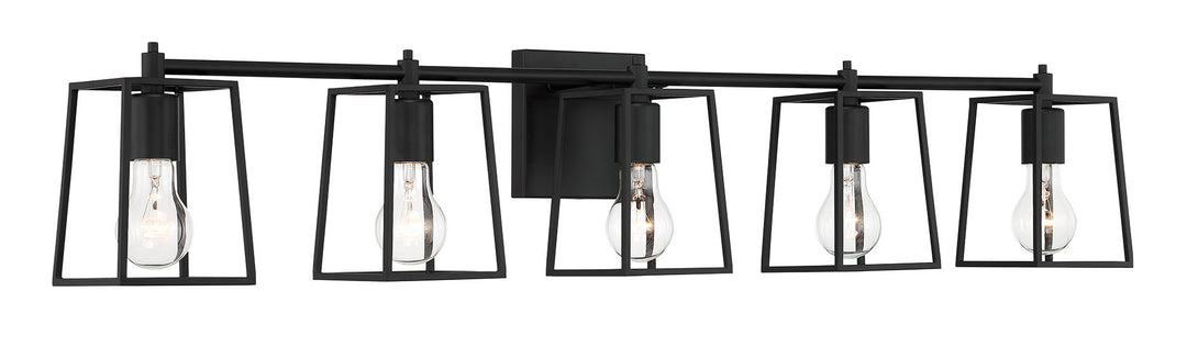 Dunn Vanity Light in Flat Black by Craftmade