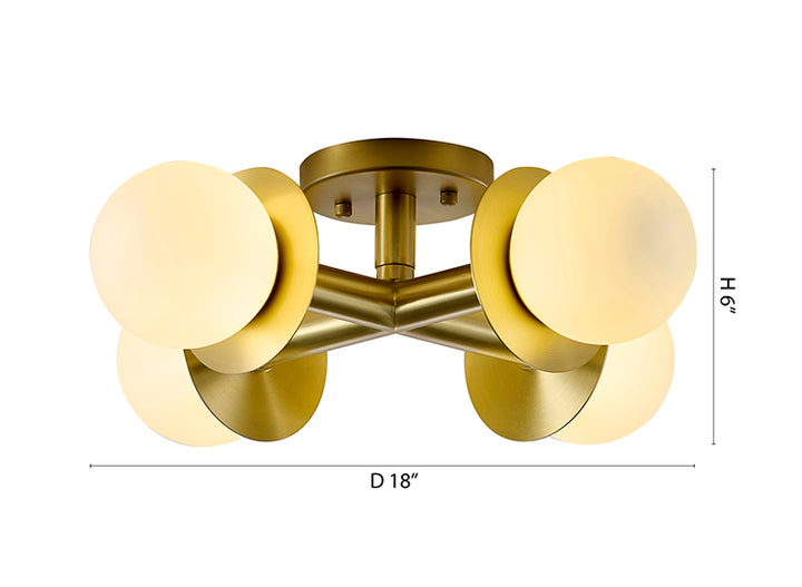 Glass Flush Mount by Bethel - view 3
