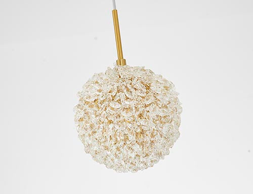 Frame Pendant Light with Clear Crystal Beaded Ball by Bethel - view 5