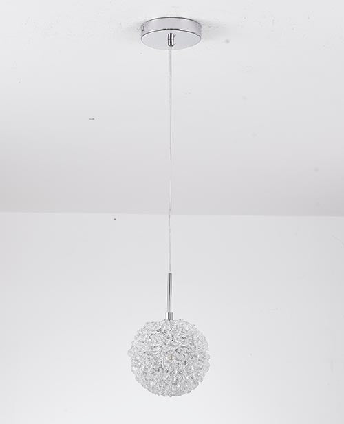 Frame Pendant Light with Clear Crystal Beaded Ball by Bethel - view 9