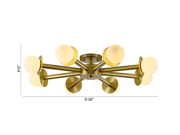 Glass Flush Mount by Bethel - view 7