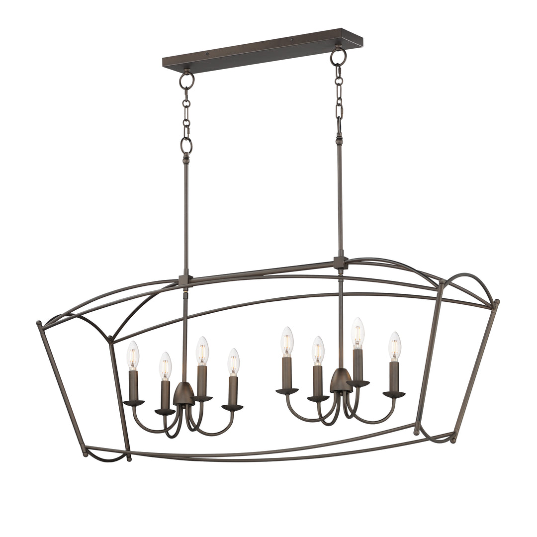 Plumette 8-Light Linear Pendant Chestnut Bronze