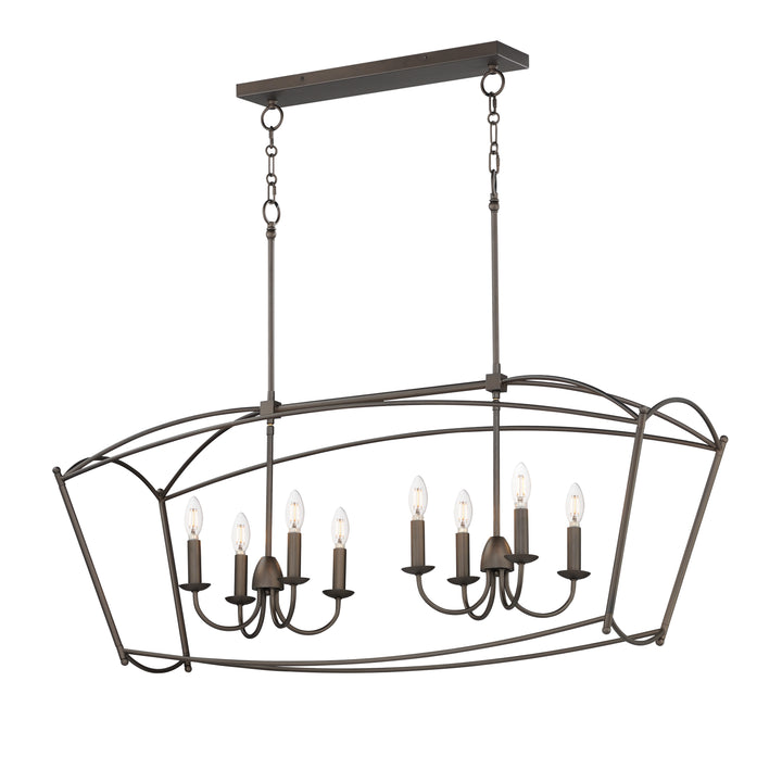 Plumette 8-Light Linear Pendant Chestnut Bronze