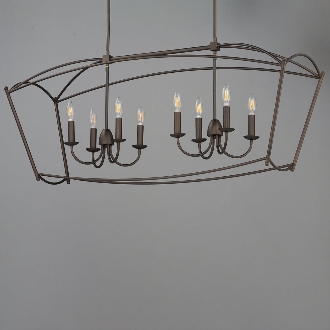 Plumette 8-Light Linear Pendant Chestnut Bronze alternate view