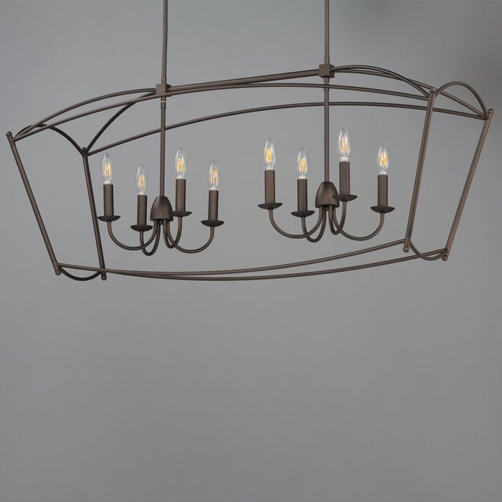 Plumette 8-Light Linear Pendant Chestnut Bronze alternate view