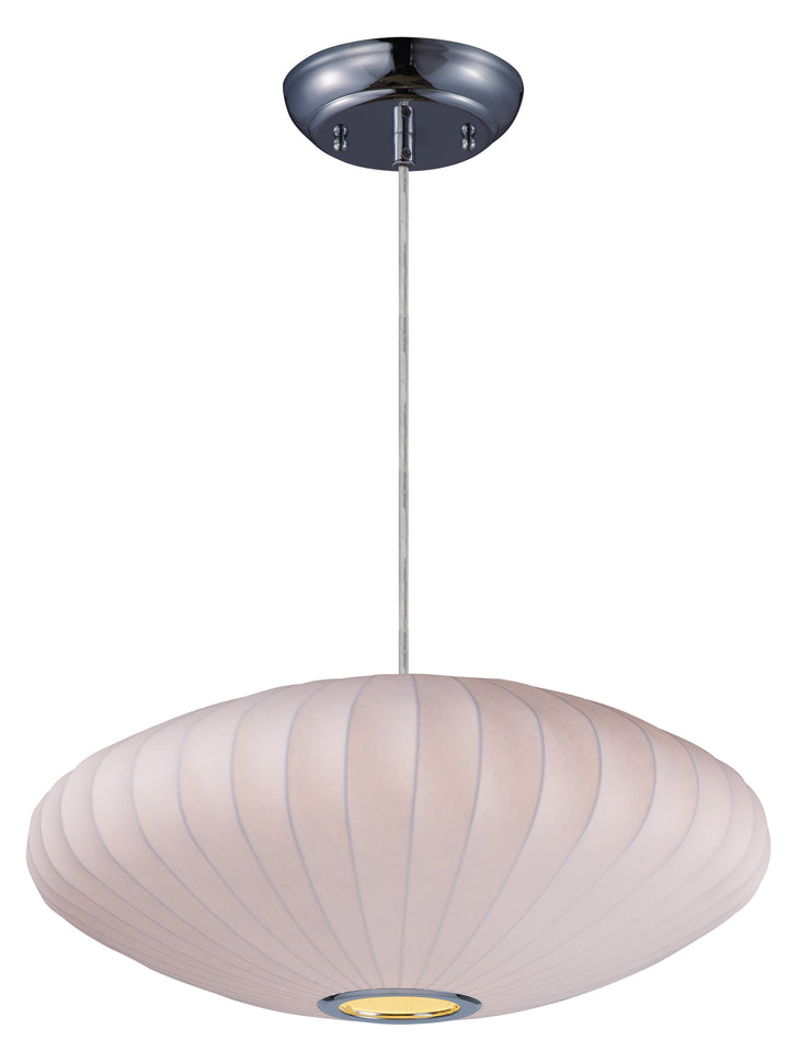 Cocoon 1-Light Pendant White / Polished Chrome