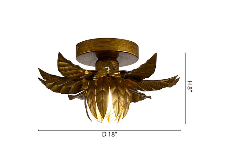Gold Flush Mount by Bethel - view 3