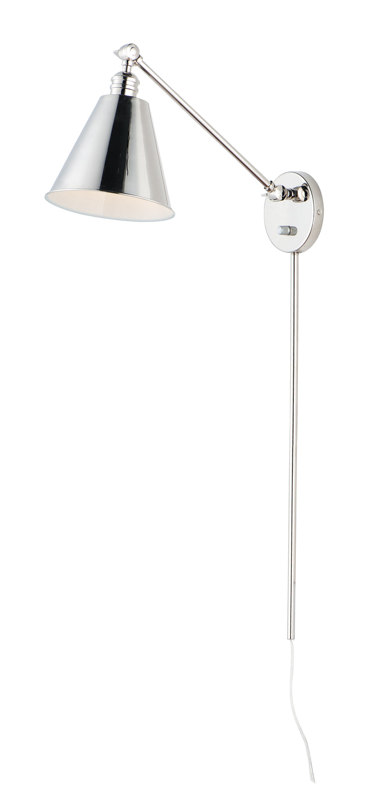 Library 1-Light Wall Sconce Polished Nickel