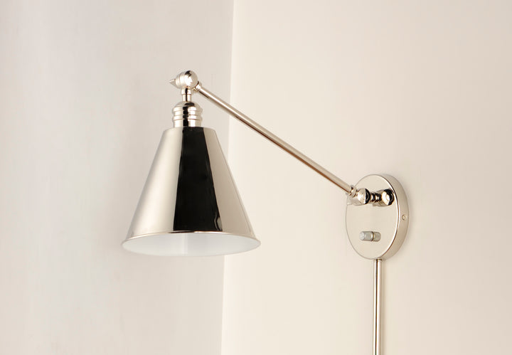 Library 1-Light Wall Sconce Polished Nickel alternate view