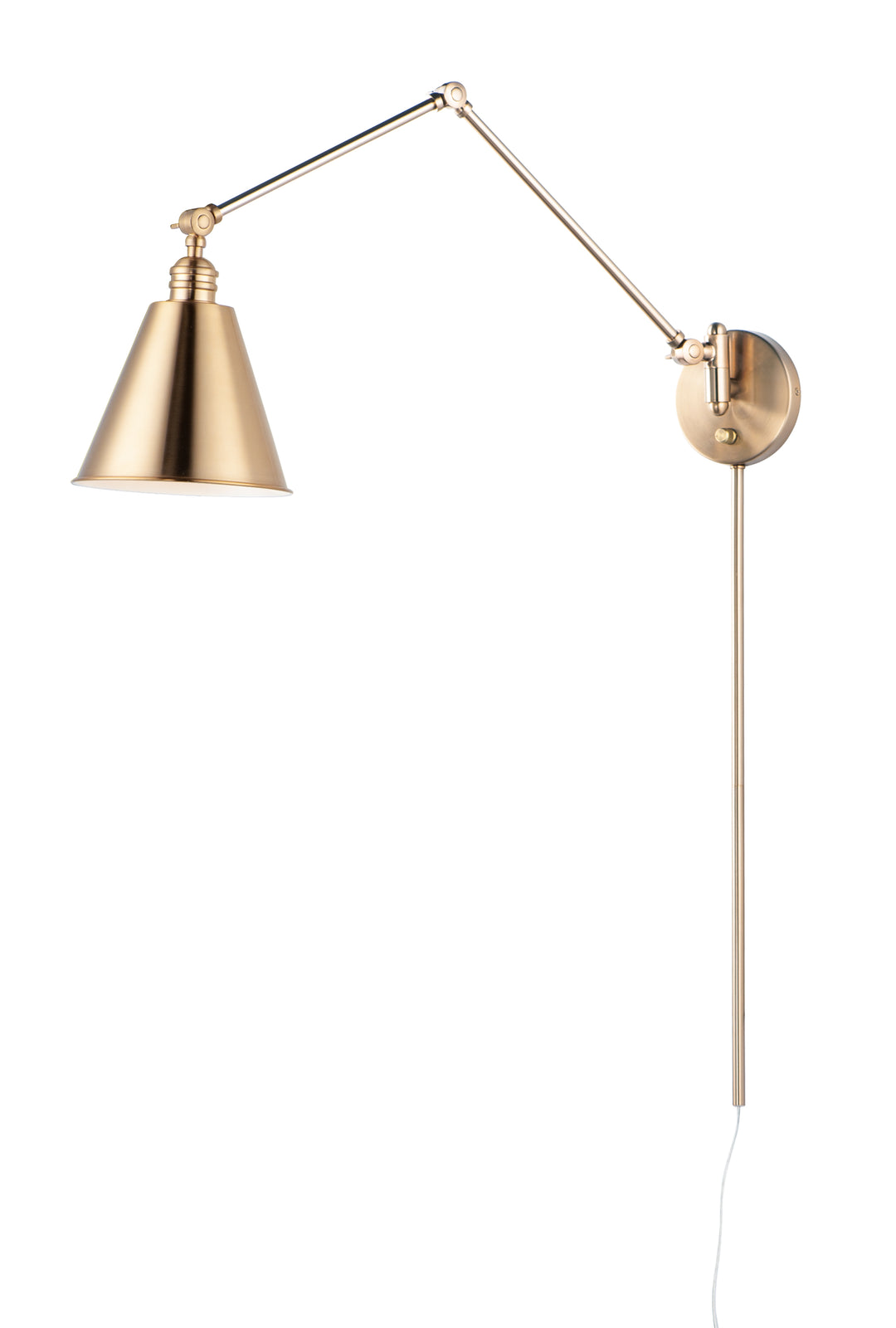 Library 1-Light Wall Sconce Heritage Brass