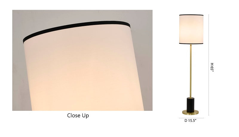 Black Stain Brass Floor Lamp by Bethel - view 3
