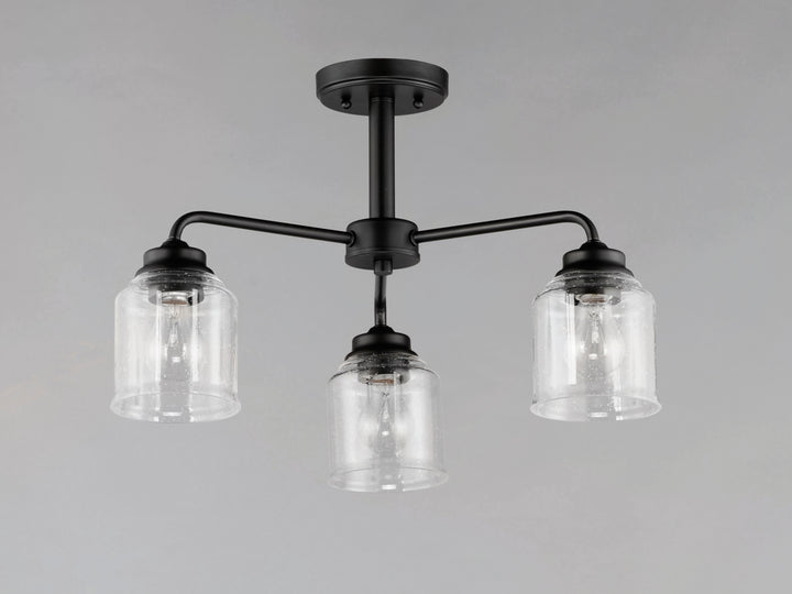 Acadia 3-Light Semi-Flush Mount/Chandelier Black alternate view