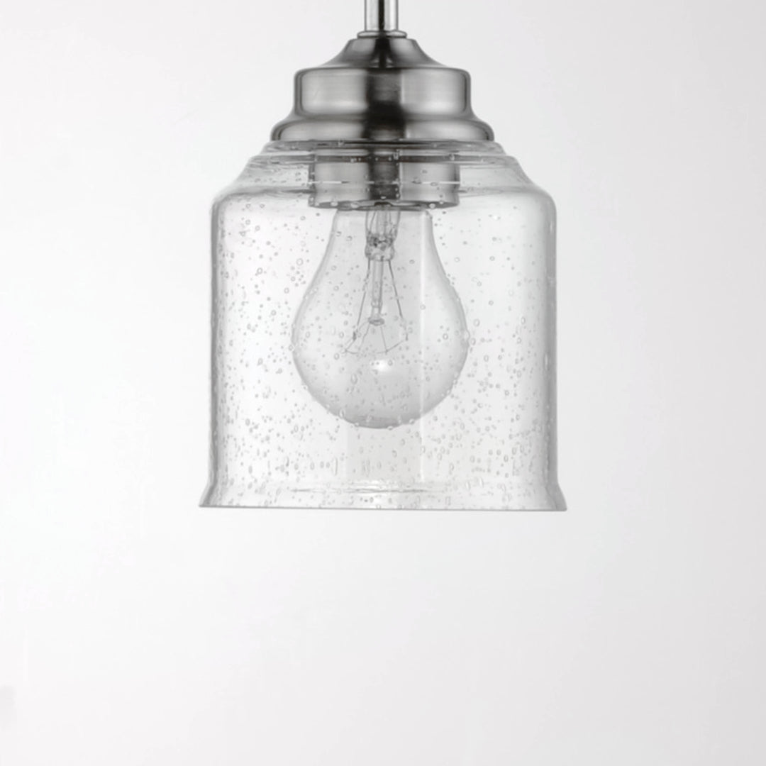 Acadia 3-Light Semi-Flush Mount/Chandelier Satin Nickel alternate view